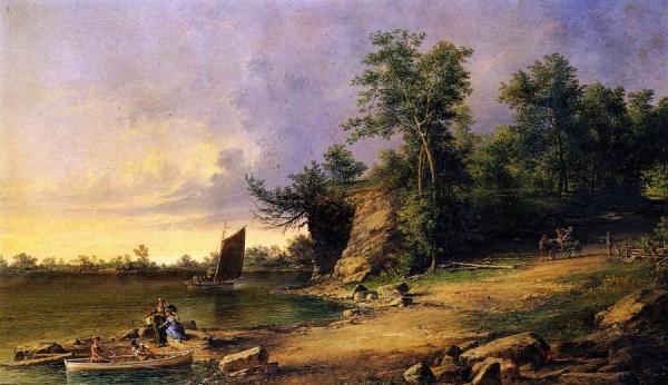 Ladds Dock, Lake Champlain by J. Linton Chapman Oil Painting Reproductions