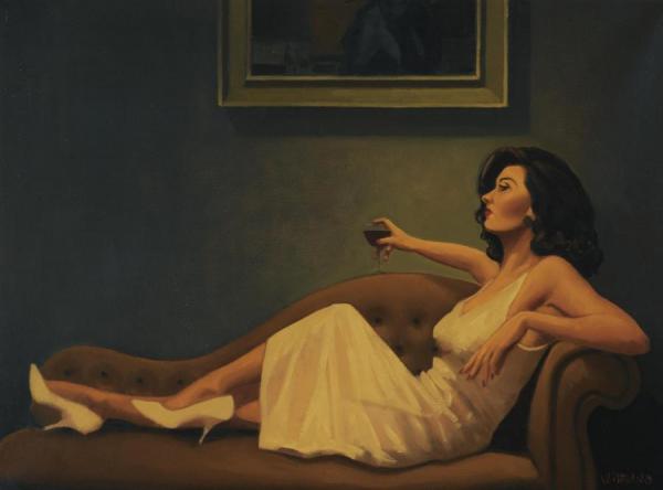 Model Reclining by Jack Vettriano Oil Painting Reproductions