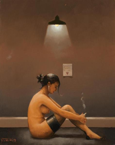Seated Nude (study) by Jack Vettriano Oil Painting Reproductions