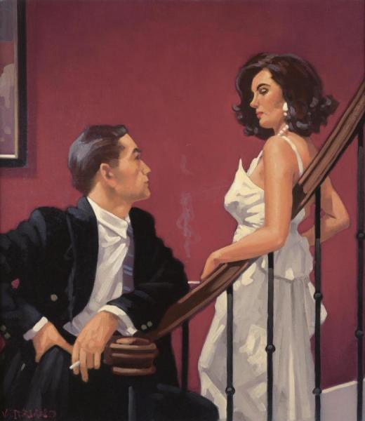 Study For Shades Of Scarlet by Jack Vettriano