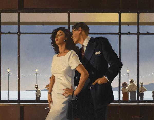 The Man In A Navy Blue Suit by Jack Vettriano