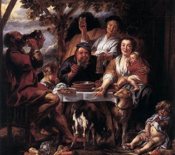 Eating Man by Jacob Jordaens Oil Painting Reproductions