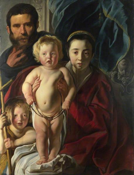 The Holy Family And Saint John The Baptist by Jacob Jordaens Oil Painting Reproductions