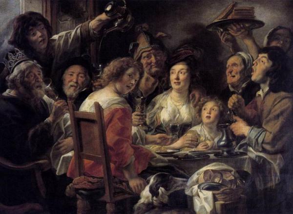 The King Drinks by Jacob Jordaens Oil Painting Reproductions