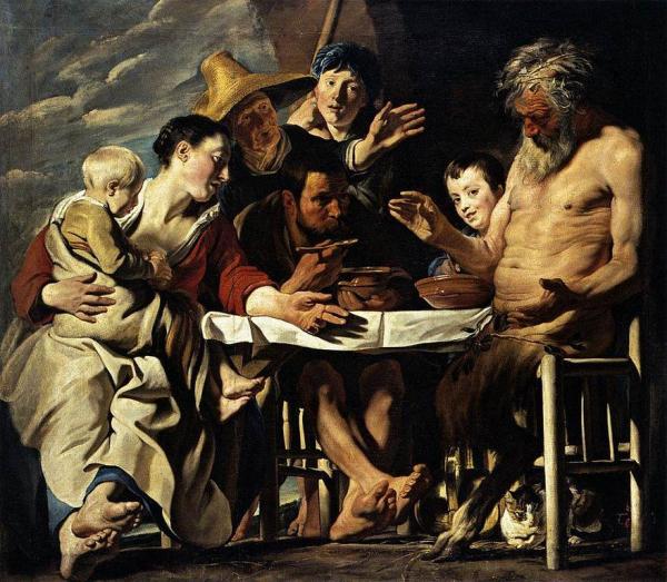 The Satyr And The Peasant by Jacob Jordaens