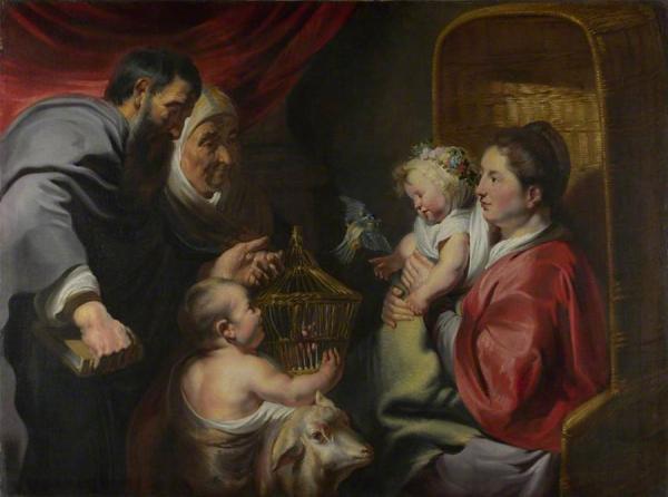 Jacob Jordaens The Virgin And Child With Saints Zacharias, Elizabeth And John The Baptist