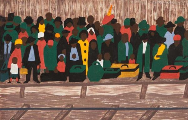 And The Migrants Kept Coming,1940-41 by Jacob Lawrence