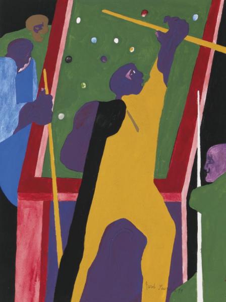 Games-pocket Pool by Jacob Lawrence Oil Painting Reproductions