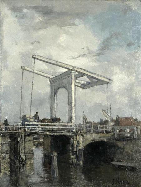 A Drawbridge In A Dutch Town by Jacob Maris
