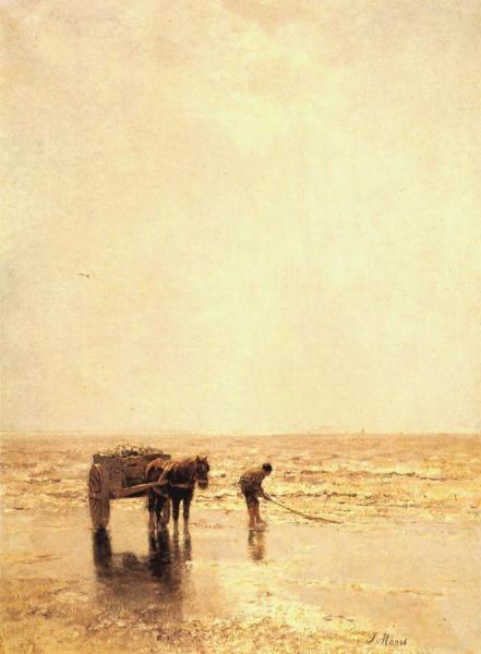 Collecting Shellfish by Jacob Maris Oil Painting Reproductions