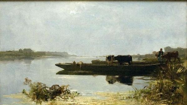 Ferry-boat by Jacob Maris