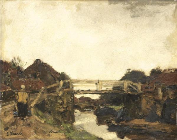 Het Houten Bruggetje by Jacob Maris