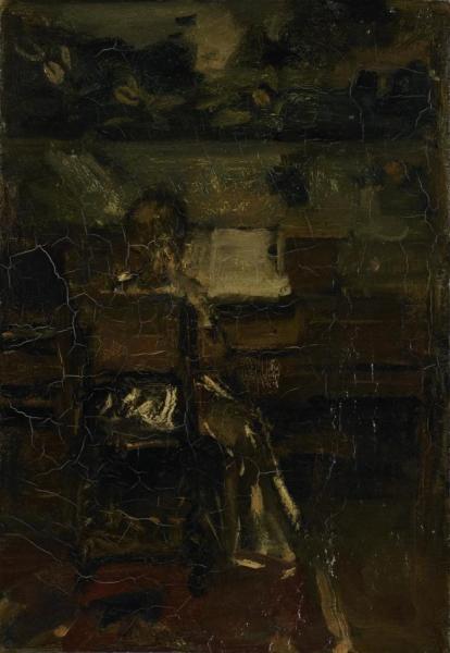 Meisje Aan De Piano by Jacob Maris