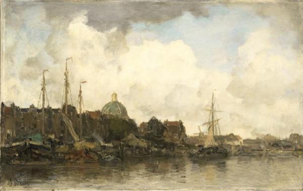 Stadsgezicht Met Koepelkerk by Jacob Maris