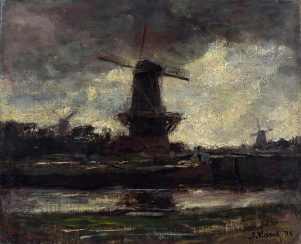 Three Windmills by Jacob Maris