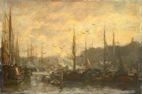 View Of A Port by Jacob Maris