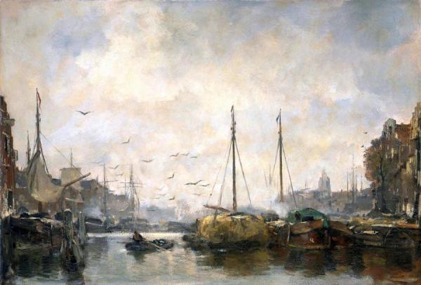 View Of A Town by Jacob Maris