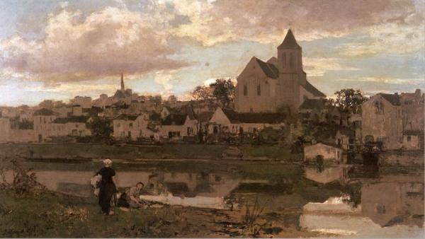 View Of Montigny Sur Loing by Jacob Maris