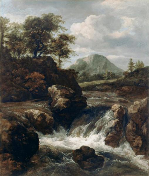 A Waterfall by Jacob Van Ruisdael