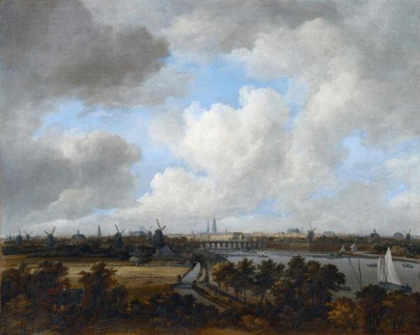 Amsterdam, As Seen From The Amsteldijk by Jacob Van Ruisdael