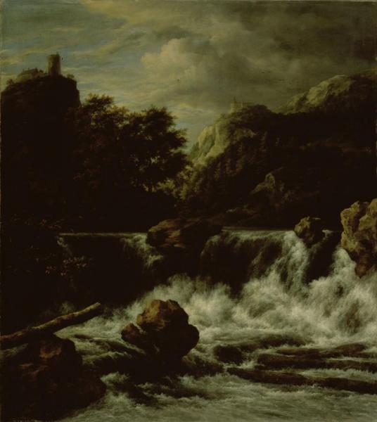 Berglandschap Met Waterval by Jacob Van Ruisdael
