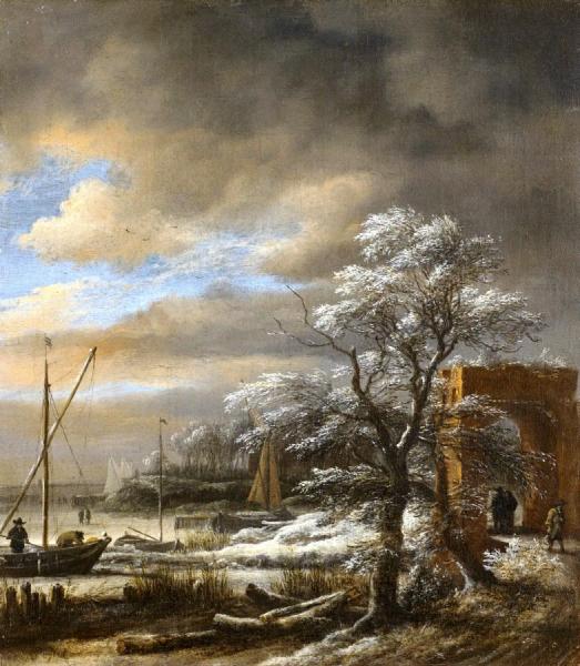Canal In Winter by Jacob Van Ruisdael