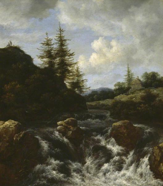 Landscape With A Waterfall by Jacob Van Ruisdael