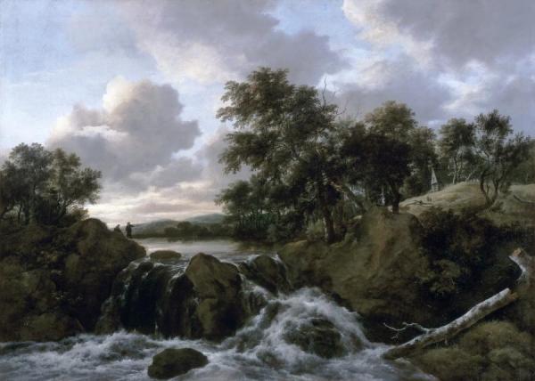 Landscape With A Waterfall by Jacob Van Ruisdael