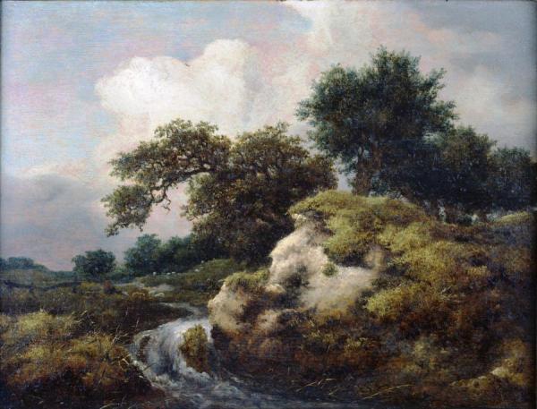 Landscape With Dune And Small Waterfall by Jacob Van Ruisdael
