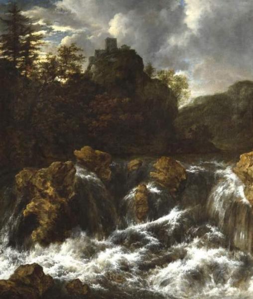 Landscape With Waterfall by Jacob Van Ruisdael