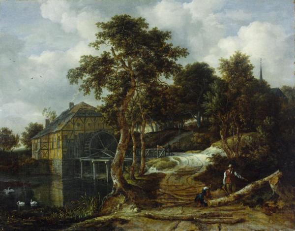 Landschap Met Watermolen by Jacob Van Ruisdael Oil Painting Reproductions