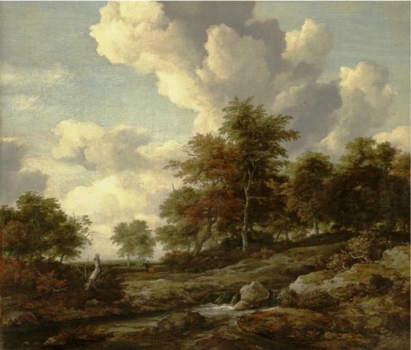 Jacob Van Ruisdael Wooded Landscape With A Rocky Stream