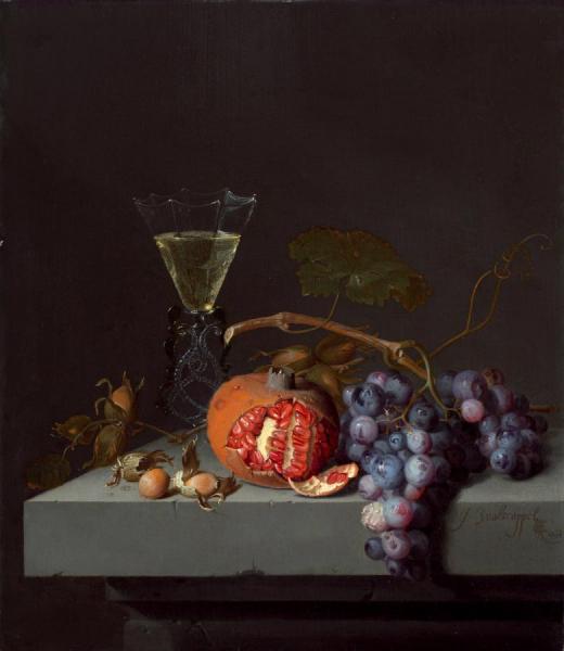 Still Life With Fruit by Jacob Van Walscapelle Oil Painting Reproductions