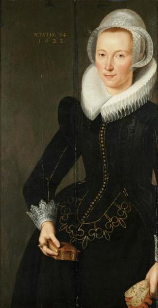 Portrait Of Grietje Adriaendr. Groote by Jacob Waben Oil Painting Reproductions