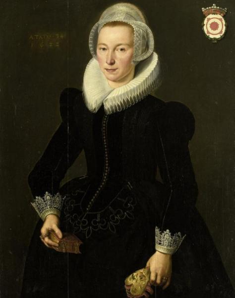 Portrait Of Grietje Adriaensdr. Groote (1588-1622 Or Later) by Jacob Waben Oil Painting Reproductions