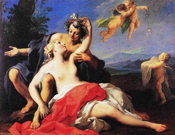 Chloris And Zephyr by Jacopo Amigoni