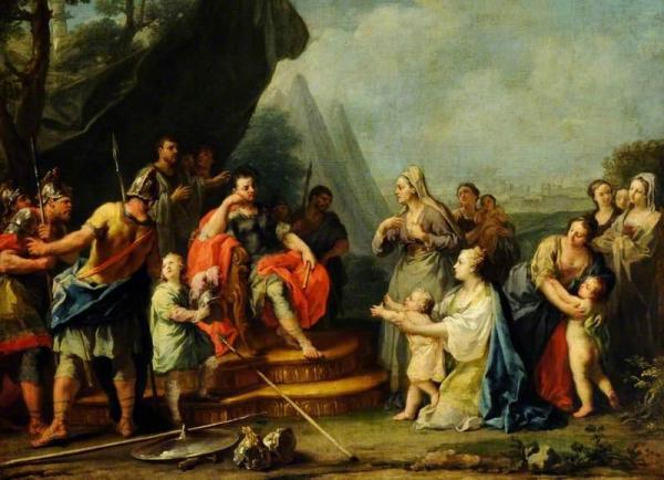 Coriolanus Entreated By His Womenfolk by Jacopo Amigoni