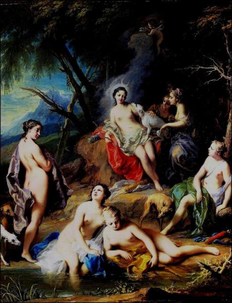 Diana Bathing With Her Nymphs by Jacopo Amigoni