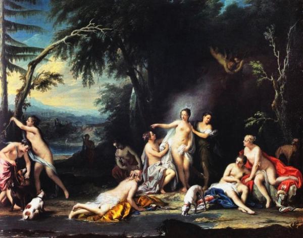Diana Bathing With Her Nymphs by Jacopo Amigoni