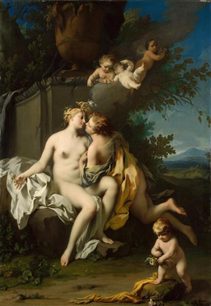 Flora And Zephyr by Jacopo Amigoni