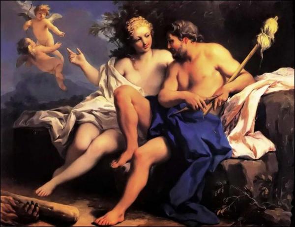 Hercule And Omphale by Jacopo Amigoni Oil Painting Reproductions