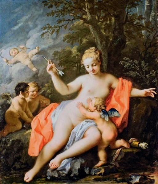 Venus Disarming Cupid by Jacopo Amigoni