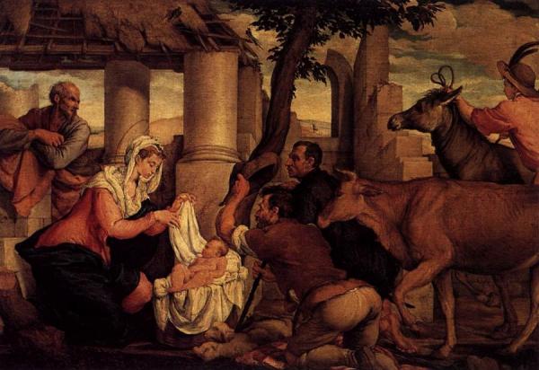 Adoration Of The Shepherds by Jacopo Bassano