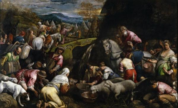 Israelis Drinking The Miraculous Water by Jacopo Bassano
