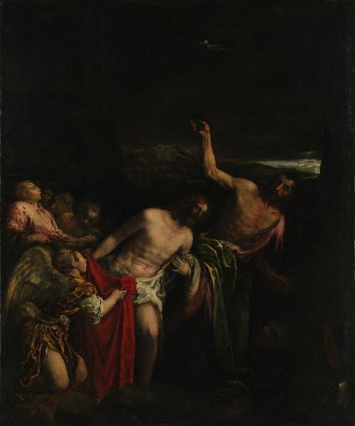 The Baptism Of Christ by Jacopo Bassano Oil Painting Reproductions