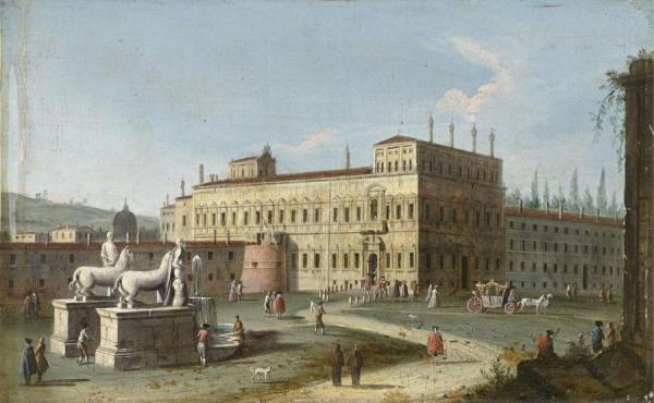 View Of The Quirinal In Rome by Jacopo Fabris