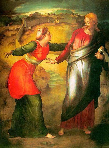 Noli Me Tangere (after Michelangelo) by Jacopo Pontormo Oil Painting Reproductions