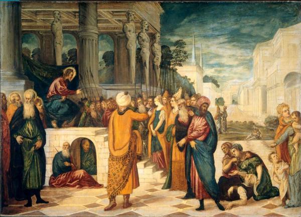 Christ And The Adulteress by Jacopo Tintoretto Oil Painting Reproductions
