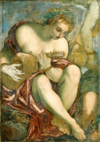 Muse With Lute by Jacopo Tintoretto