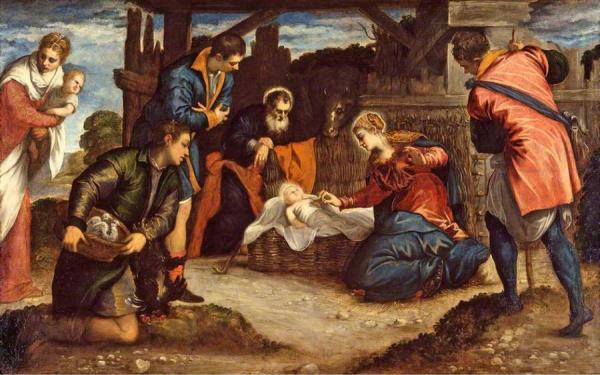 The Adoration Of The Shepherds by Jacopo Tintoretto